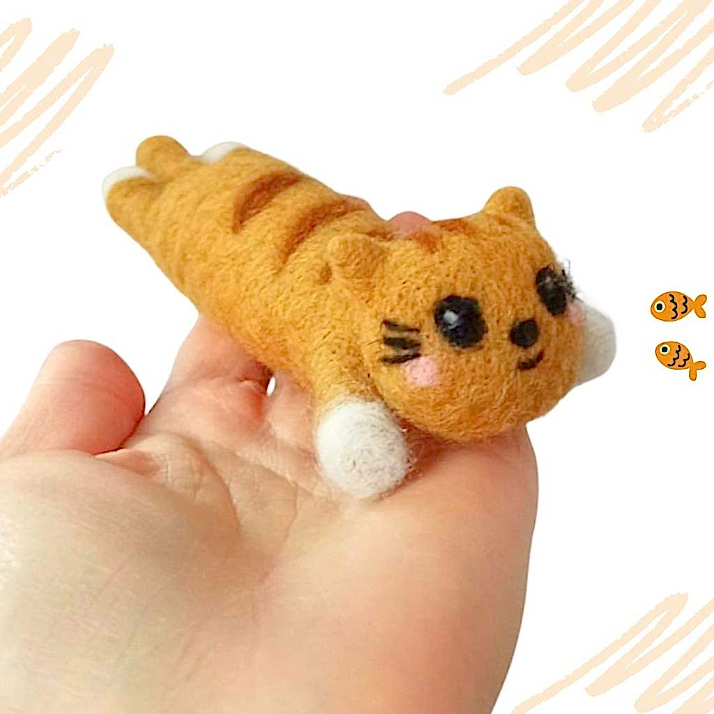 Мастер-класс - игрушка «Кот Батон», сухое валяние шерсти