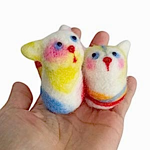Мастер-класс - игрушка «Котенок Маршмелка», сухое валяние шерсти