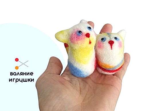Мастер-класс по валянию из шерсти - игрушка «Котенок Маршмелка»